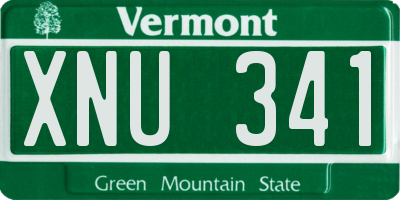 VT license plate XNU341