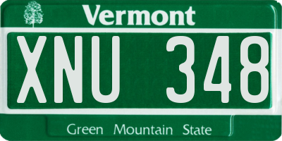 VT license plate XNU348