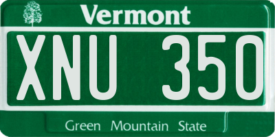 VT license plate XNU350