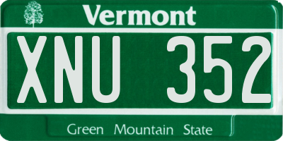 VT license plate XNU352