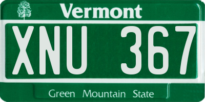 VT license plate XNU367