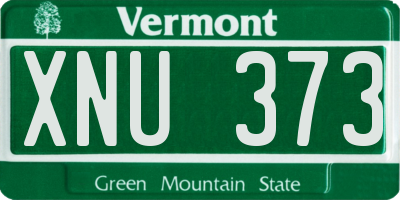 VT license plate XNU373