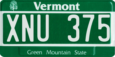 VT license plate XNU375