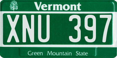 VT license plate XNU397