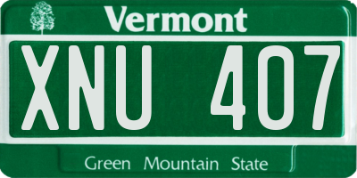 VT license plate XNU407