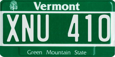 VT license plate XNU410
