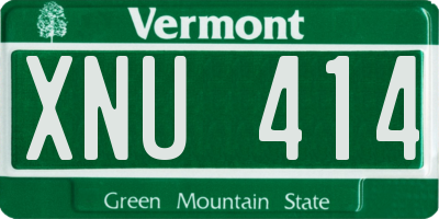 VT license plate XNU414