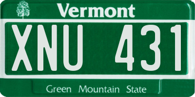 VT license plate XNU431