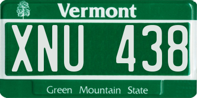 VT license plate XNU438
