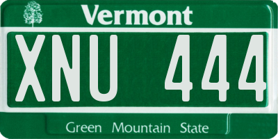 VT license plate XNU444
