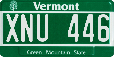 VT license plate XNU446