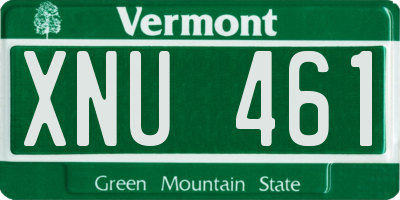 VT license plate XNU461