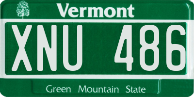 VT license plate XNU486