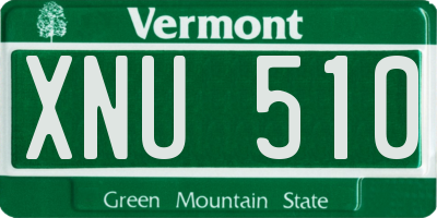 VT license plate XNU510