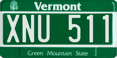 VT license plate XNU511