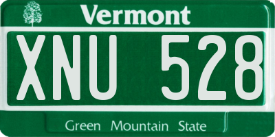 VT license plate XNU528