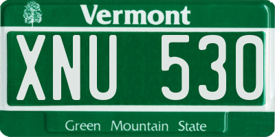 VT license plate XNU530