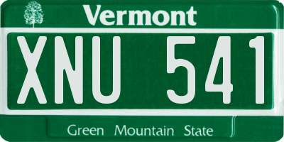 VT license plate XNU541