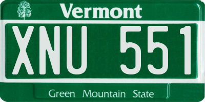VT license plate XNU551