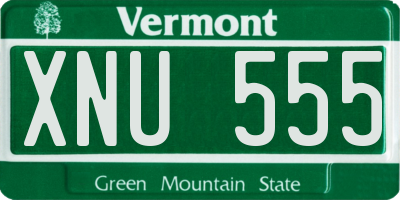 VT license plate XNU555