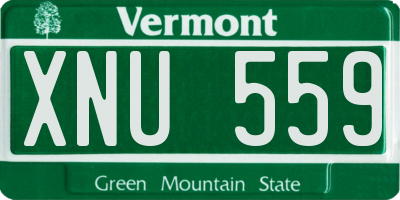 VT license plate XNU559