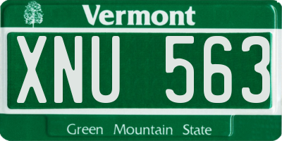 VT license plate XNU563