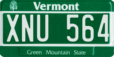 VT license plate XNU564