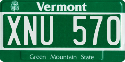 VT license plate XNU570