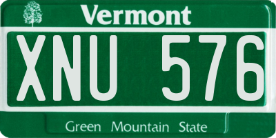 VT license plate XNU576