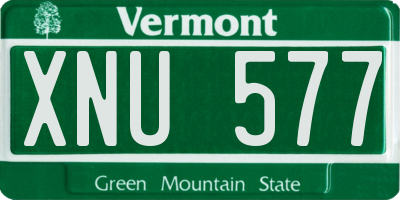 VT license plate XNU577