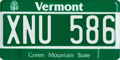 VT license plate XNU586