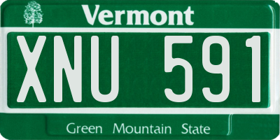 VT license plate XNU591