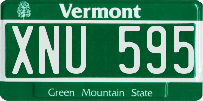 VT license plate XNU595