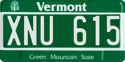 VT license plate XNU615