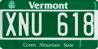 VT license plate XNU618
