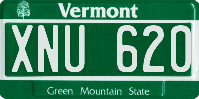 VT license plate XNU620