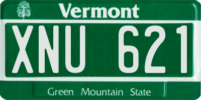 VT license plate XNU621