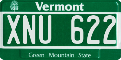 VT license plate XNU622