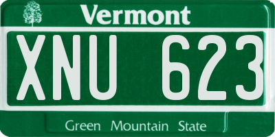 VT license plate XNU623