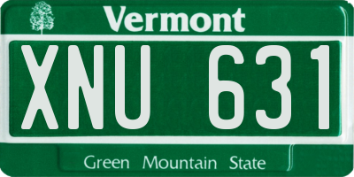 VT license plate XNU631