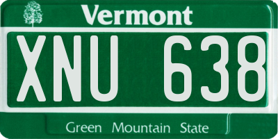 VT license plate XNU638