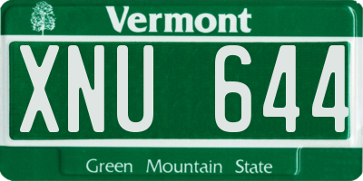 VT license plate XNU644