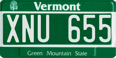 VT license plate XNU655
