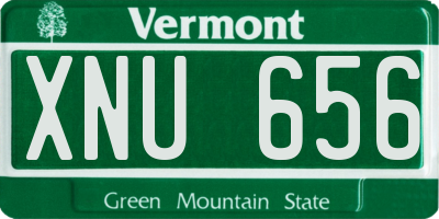 VT license plate XNU656