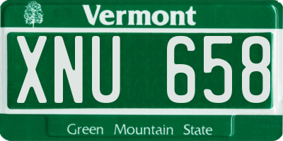 VT license plate XNU658
