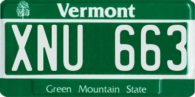 VT license plate XNU663