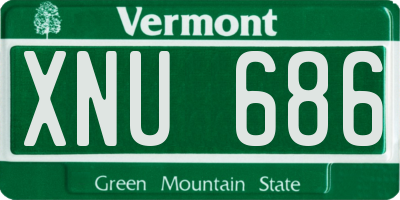 VT license plate XNU686