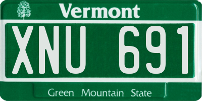 VT license plate XNU691