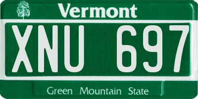 VT license plate XNU697
