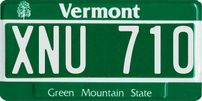 VT license plate XNU710